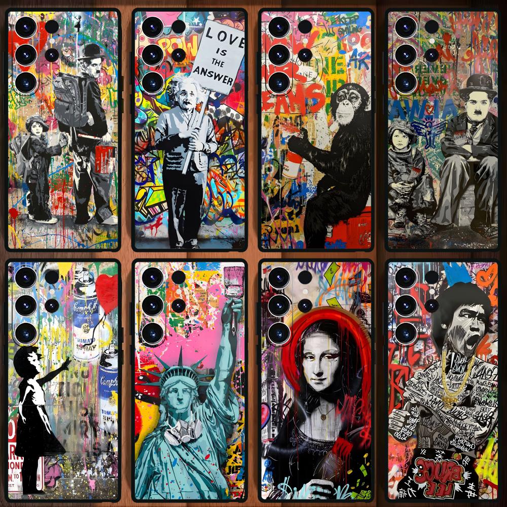 Samsung Galaxy S24 - Banksy Graffiti Art Telefoon Case Voor