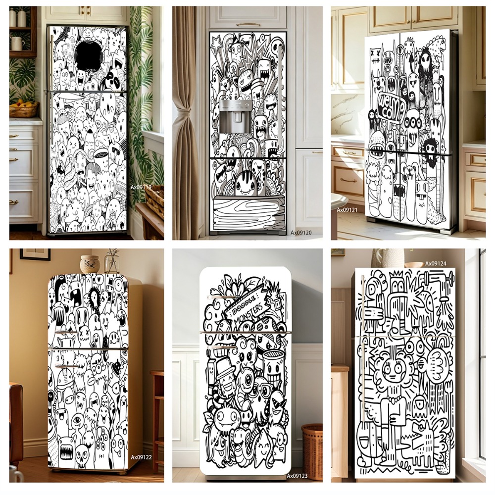 Zwart-witte lijntekening doodl - Full Cover Adhesive recensie en prijs