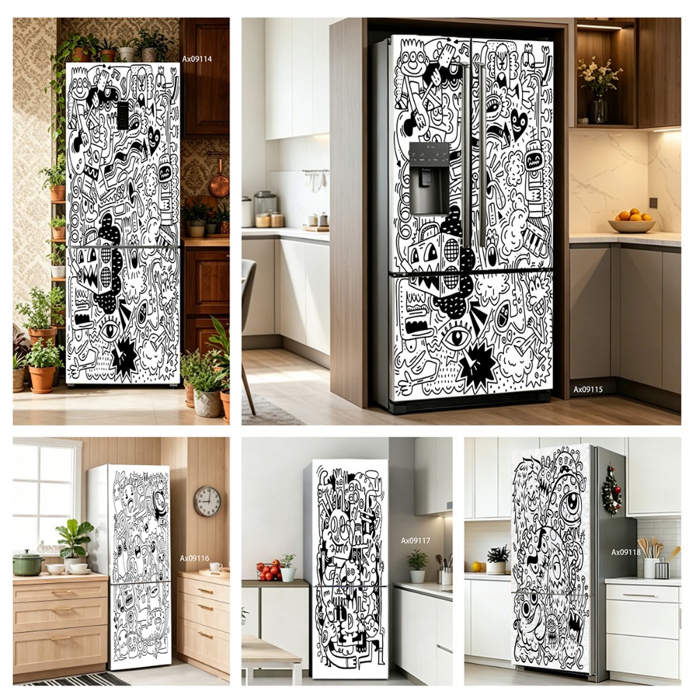 Zwart-witte lijntekening doodl - Full Cover Adhesive recensie en prijs